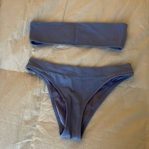 Women’s XS TRIANGL Lexi Ribbed Bandeau Bikini Set RARE NWT